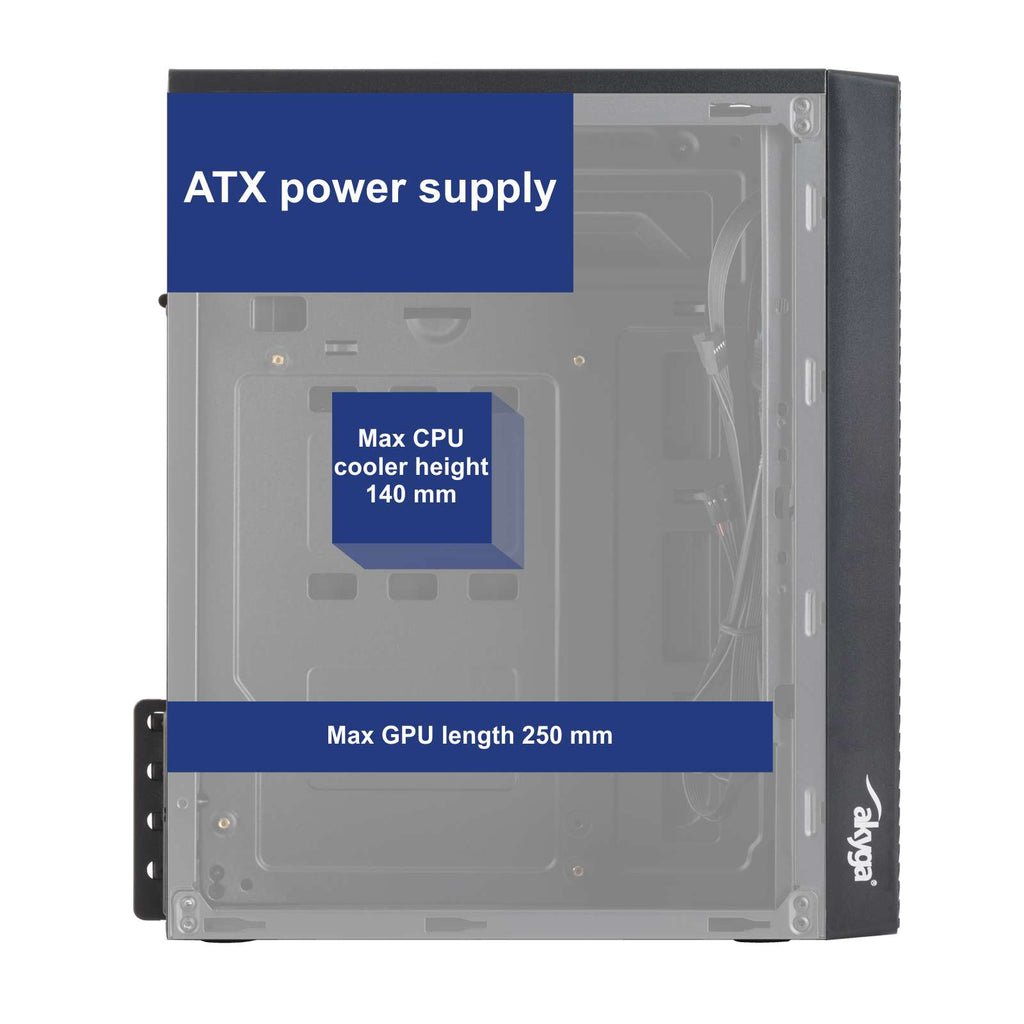 Akyga Ház Micro Tower ATX AK35BK