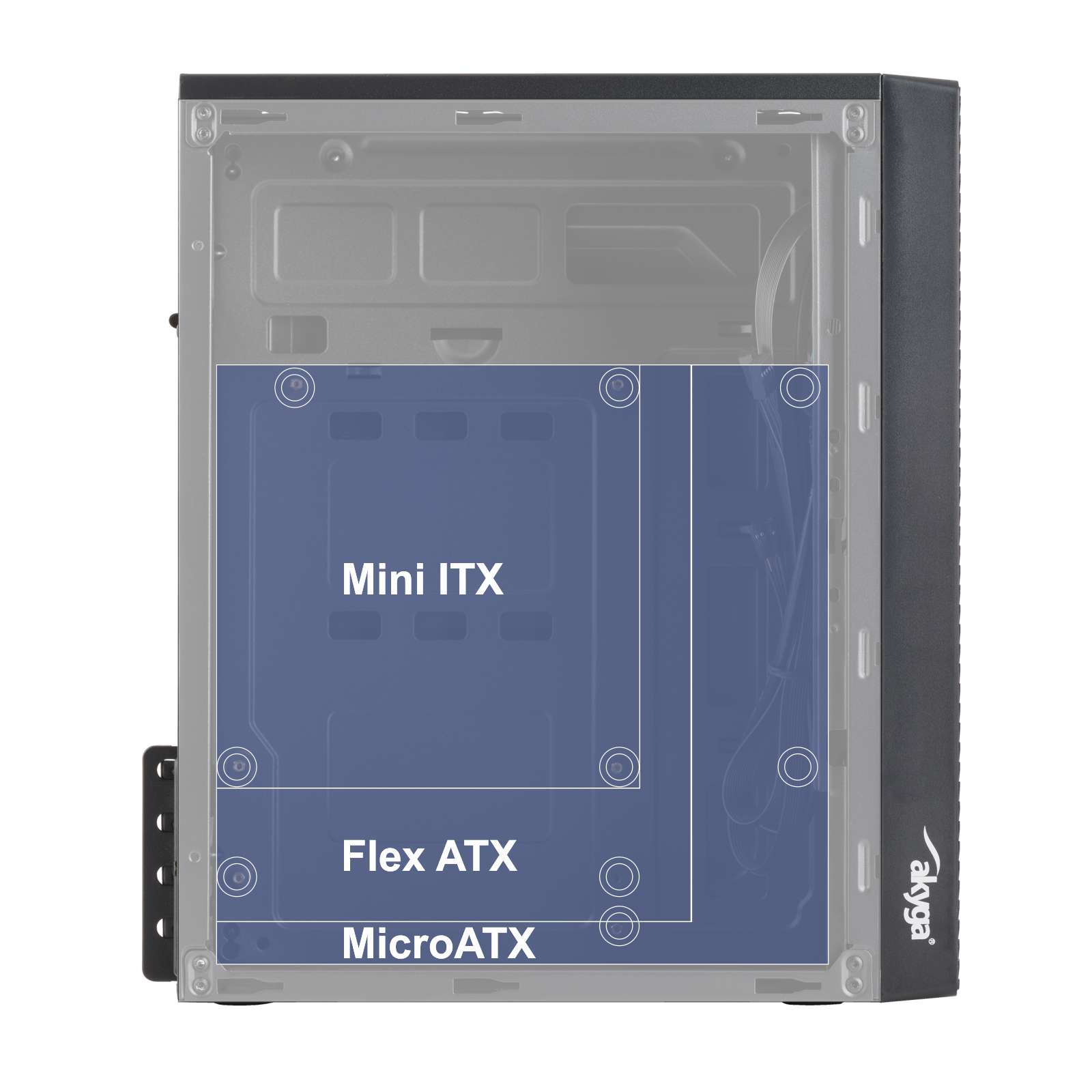 Akyga Ház Micro Tower ATX AK35BK