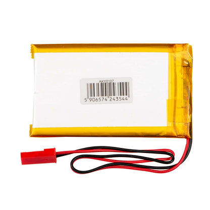 Li-Po akkumulátor LP503759 Akyga AKY0107 3.7V / 1350mAh PCM JST 2-pin csatlakozó 150mm