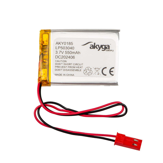 Li-Po akkumulátor LP503040 Akyga AKY0185 3.7V / 550mAh PCM JST 2-Pin csatlakozó 150mm