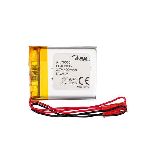 Li-Po akkumulátor LP403035 Akyga AKY0386 3.7V / 400mAh PCM JST 2-pin csatlakozó 150mm