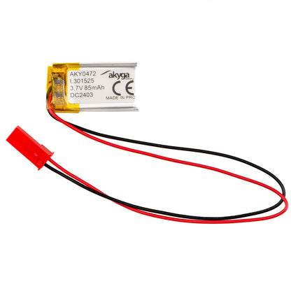 Li-Po akkumulátor LP301525 Akyga AKY0472 3,7V / 85mAh PCM JST 2-pin csatlakozó 150mm