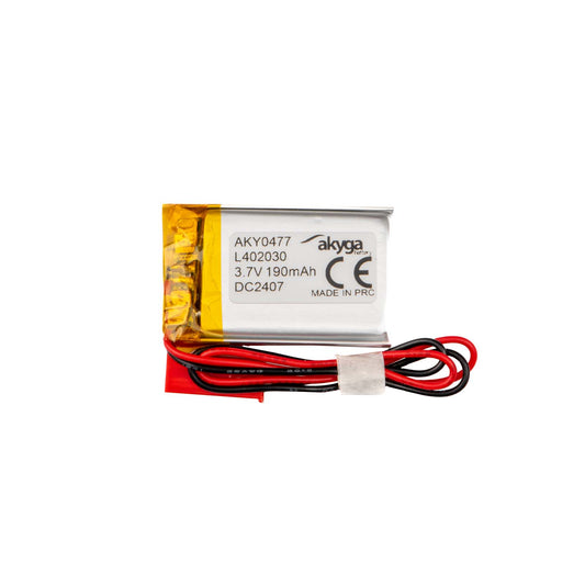 Li-Po akkumulátor LP402030 Akyga AKY0477 3.7V / 190mAh PCM JST 2-pin csatlakozó 150mm