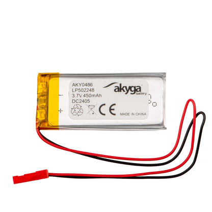 Li-Po Battery LP502248 Akyga AKY0486 3.7V / 450mAh PCM JST 2-Pin connector 150mm