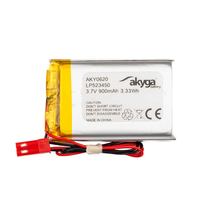 Li-Po akkumulátor LP523450 Akyga AKY0620 3.7V / 900mAh PCM JST 2-pin csatlakozó 150mm