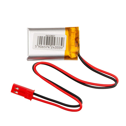 Li-Po akkumulátor LP752030 Akyga AKY0657 3.7V / 300mAh PCM JST 2-pin csatlakozó 150mm