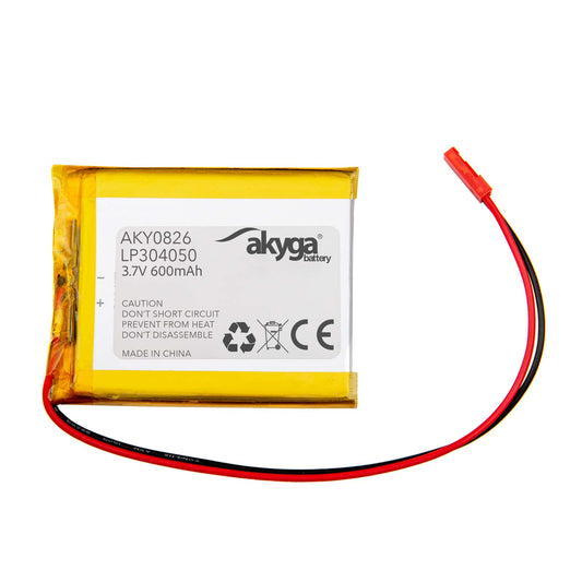 Li-Po akkumulátor LP304050 Akyga AKY0826 3.7V / 600mAh PCM JST 2-Pin csatlakozó 150mm