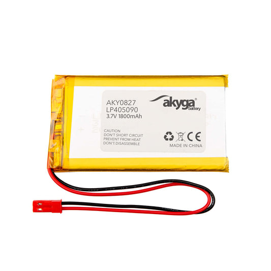 Li-Po akkumulátor LP405090 Akyga AKY0827 3.7V / 1800mAh PCM JST 2-Pin csatlakozó 150mm