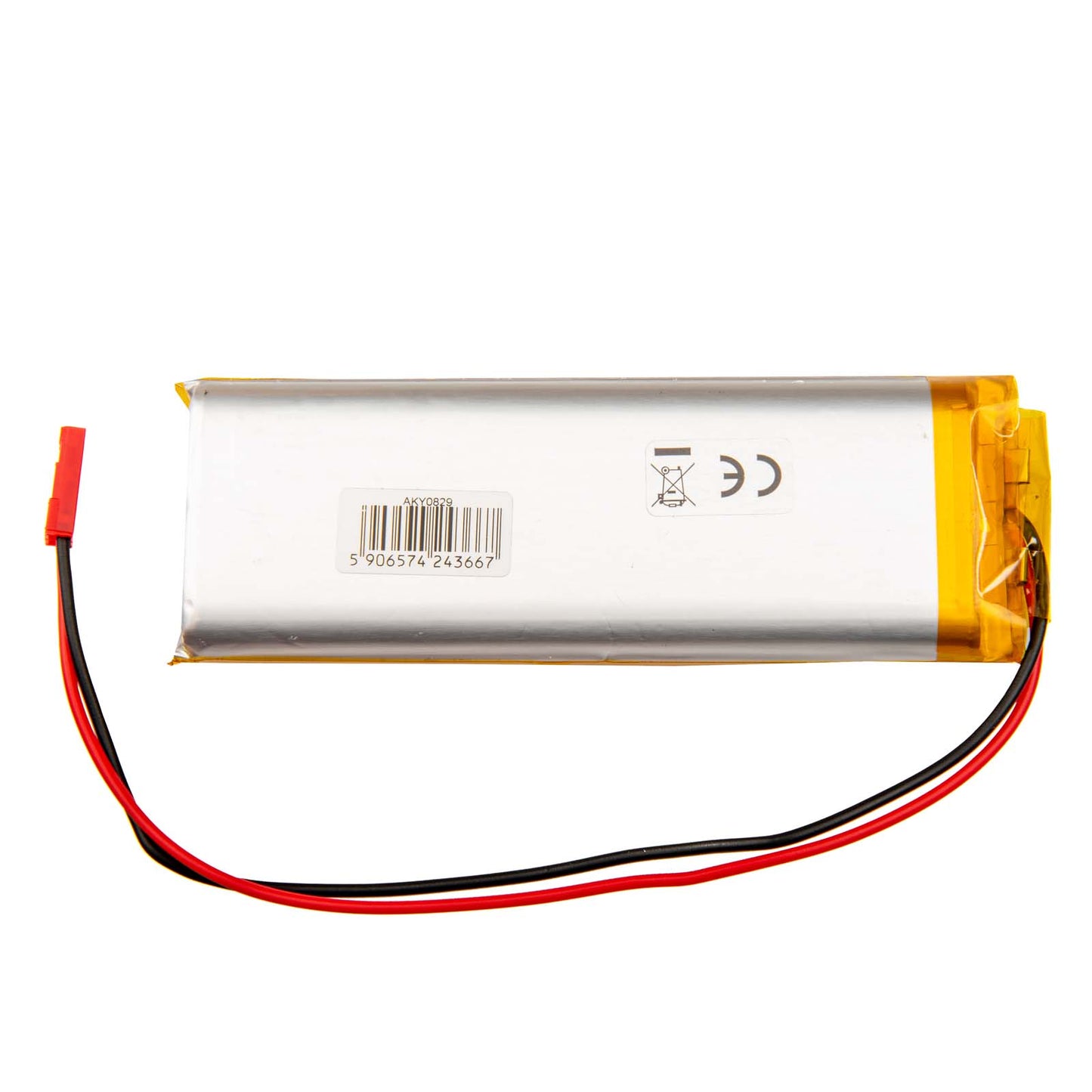 Li-Po akkumulátor LP123497 Akyga AKY0829 3.7V / 4500mAh PCM JST 2-pin csatlakozó 150mm