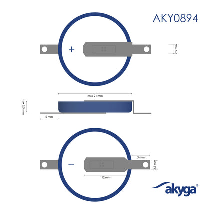 Lithium akkumulátor CR2032 ST1NB Akyga AKY0894 3V / 210mAh 2-Pin