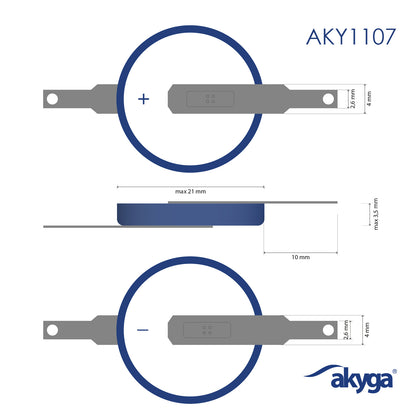 Lithium akkumulátor CR2032 ST2N Akyga AKY1107 3V / 210mAh 2-Pin