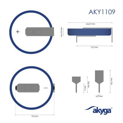 Lithium akkumulátor CR2032 HP2B Akyga AKY1109 3V / 210mAh 2-Pin Raster 15.2mm