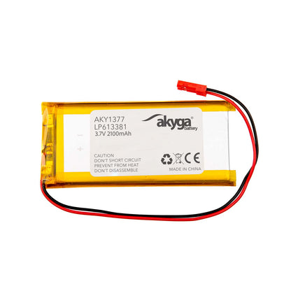 Li-Po akkumulátor LP613381 Akyga AKY1377 3.7V / 2100mAh PCM JST 2-Pin csatlakozó 150mm