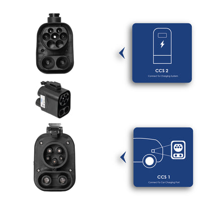 CCS 2 / CCS 1 adapter elektromos autók töltéséhez AK-SC-E19 1000V DC 250A /  230V AC 32A