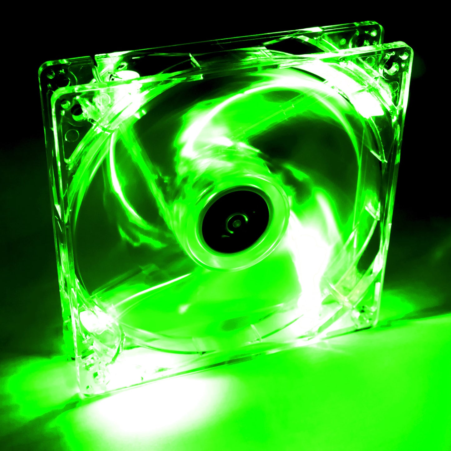 Fan 120mm MOLEX 4 LED zöld AW-12A-BG