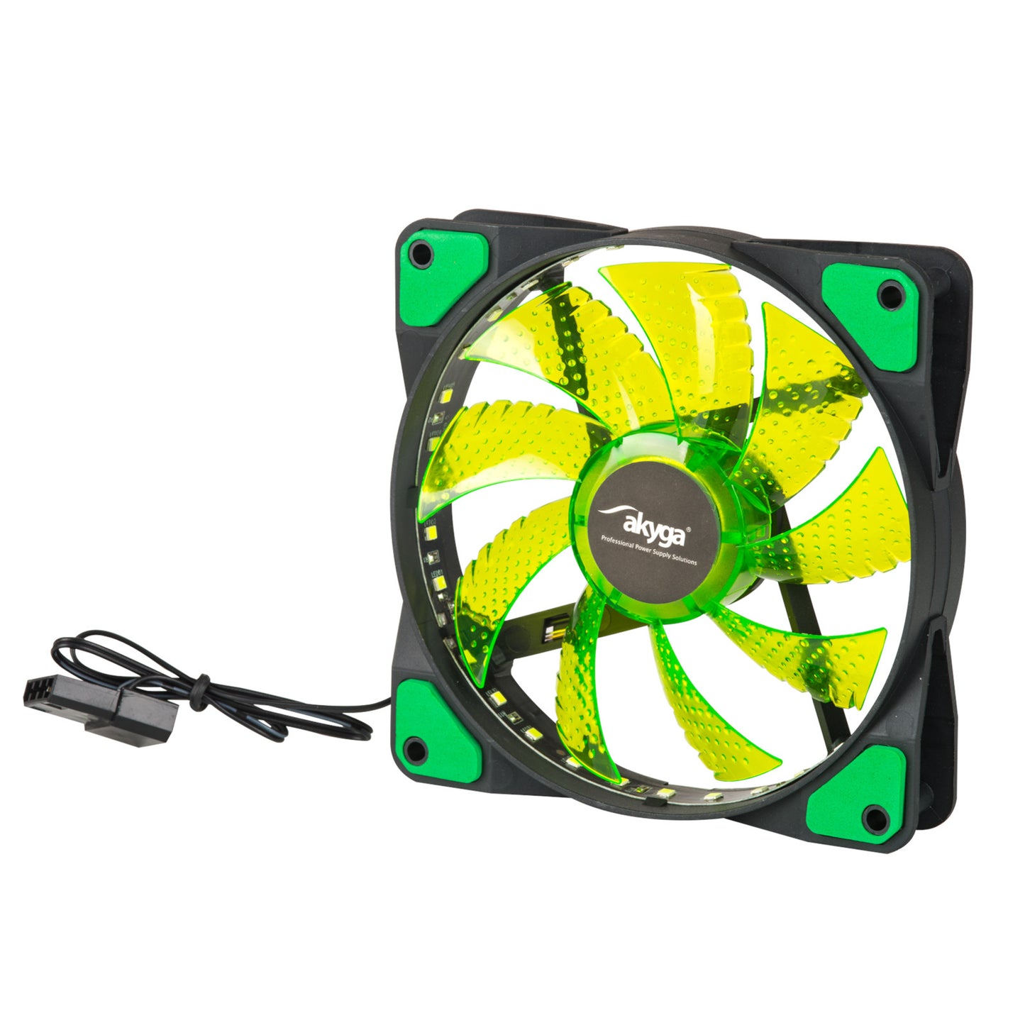 Fan 120mm MOLEX 33 LED zöld AW-12E-BG