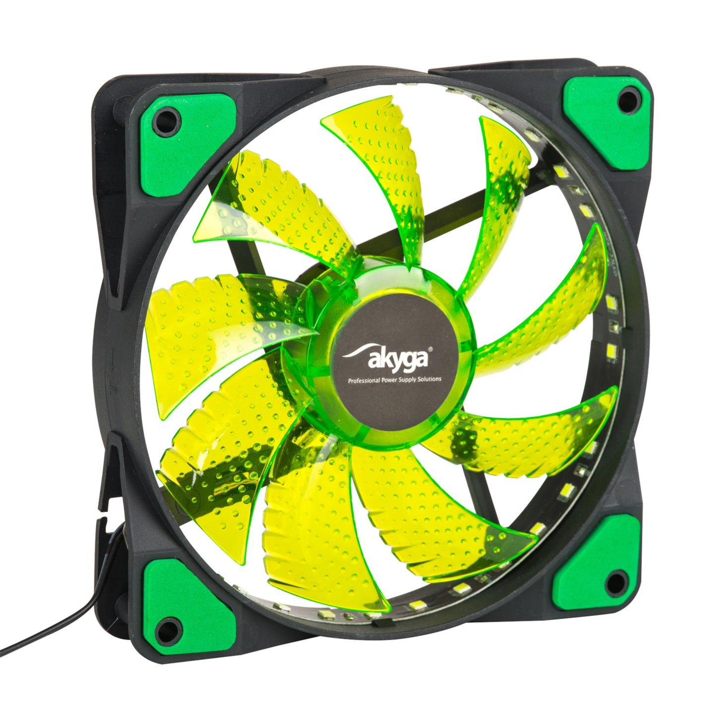Fan 120mm MOLEX 33 LED zöld AW-12E-BG