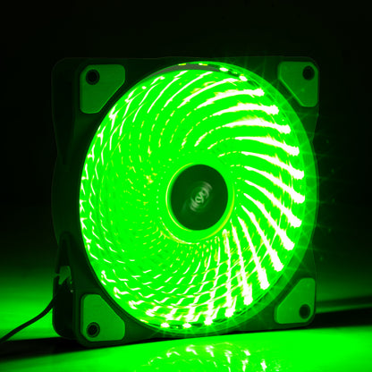 Fan 120mm MOLEX 33 LED zöld AW-12E-BG