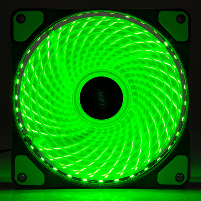 Fan 120mm MOLEX 33 LED zöld AW-12E-BG