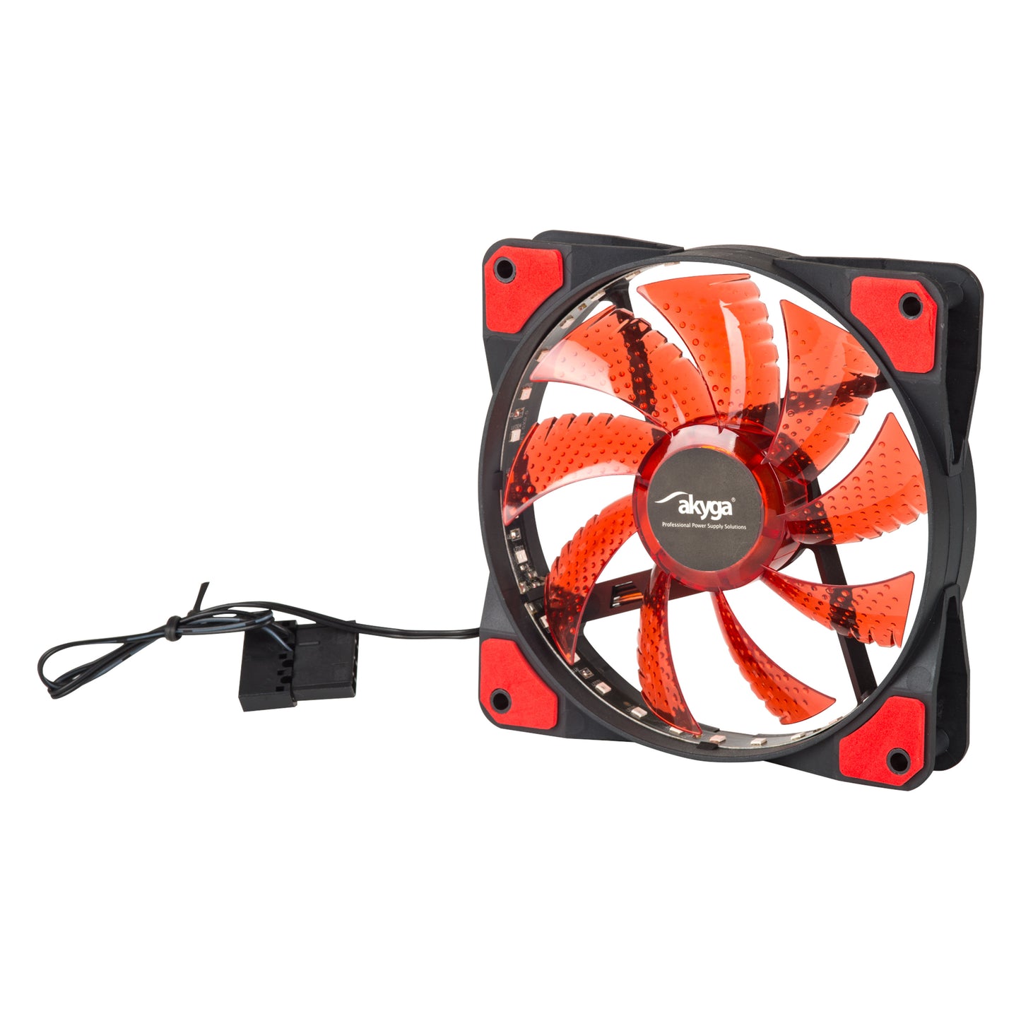 Fan 120mm MOLEX 33 LED piros AW-12E-BR