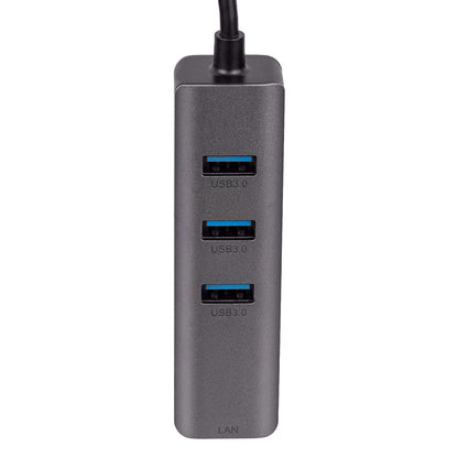 Hub AK-AD-66 USB type C - USB 3.0 3-port + Ethernet