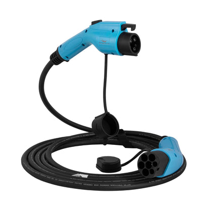 Kábel elektromos autókhoz AK-EC-08 Type2 / Type1 1-fázisú 32A 7.2kW 6m