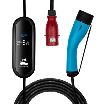 Kábel elektromos autókhoz AK-EC-14 CEE 5-pin / Type2 LCD 1-fázisú 32A 7.2kW 5m