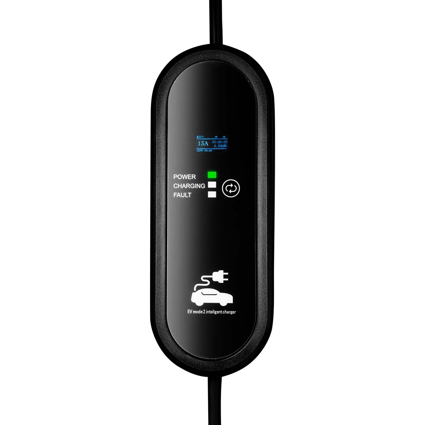 Kábel elektromos autókhoz AK-EC-20 BS 1363 UK / Type2 LCD 1-fázisú 13A 3kW 5m