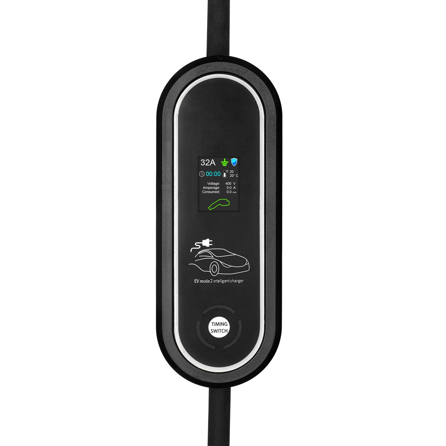 Kábel elektromos autókhoz AK-EC-22 CEE 5pin / Type2 LCD 3-fázisú 32A 22kW 5m