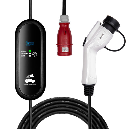 Kábel elektromos autókhoz AK-EC-24 CEE 5pin / GB/T LCD 3-fázisú 32A 22kW 5m