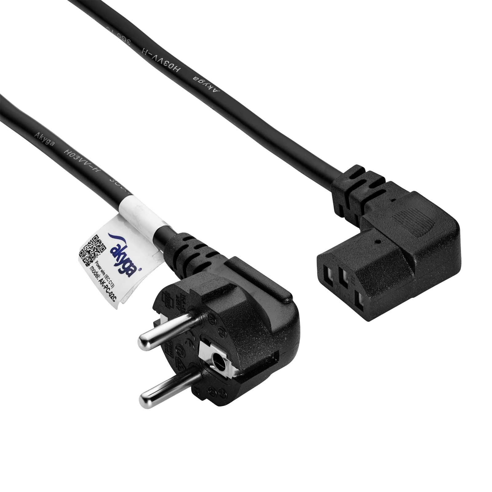 Akyga Szög PC tápkábel 1.5 m AK-PC-02C