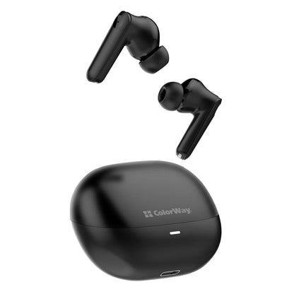 ColorWay Wireless (Bluetooth) Earphones Slim, Long Battery Life, Black