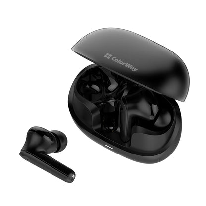 ColorWay Wireless (Bluetooth) Earphones Slim, Long Battery Life, Black