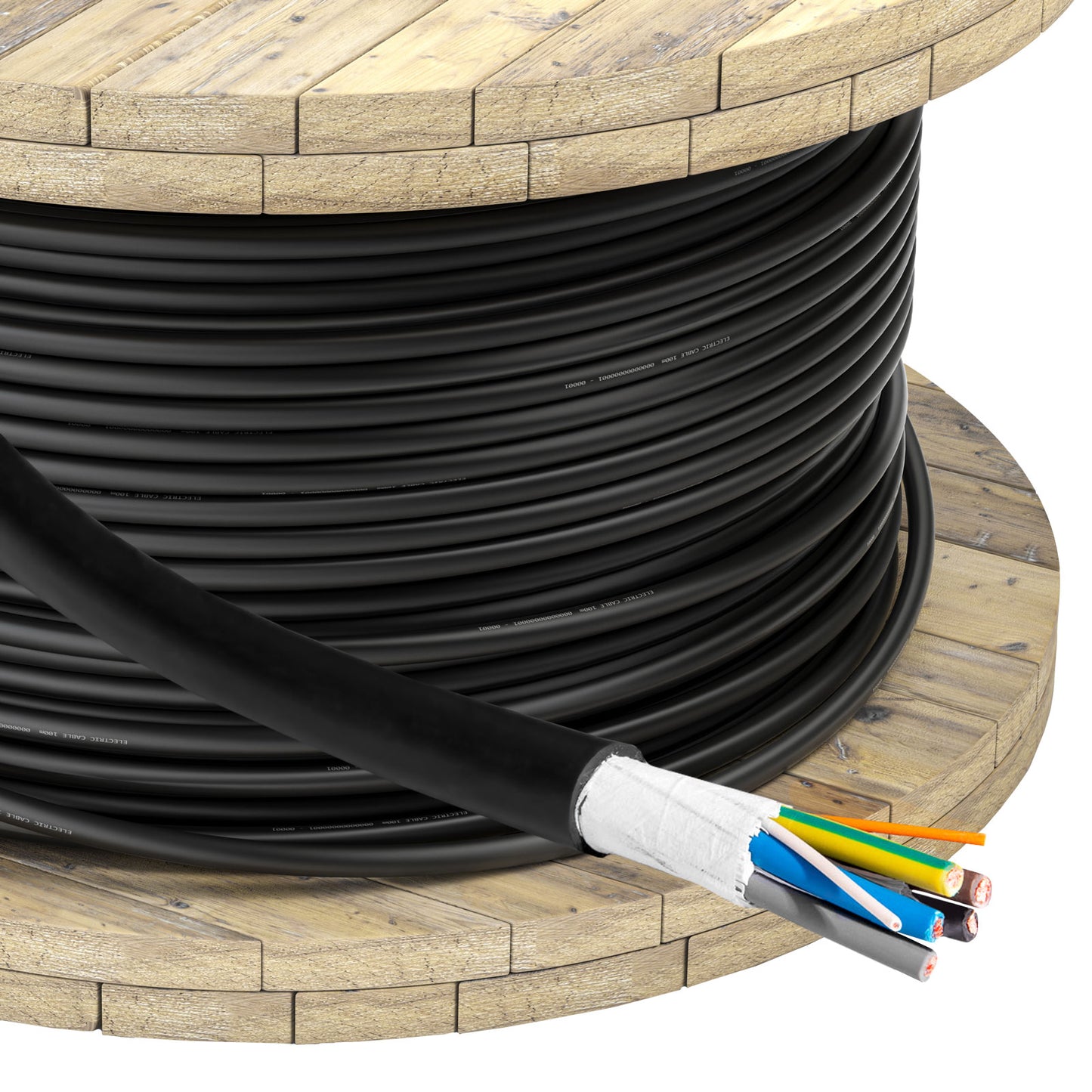EVC Power Cable Akyga AK-SC-E12 CU 5x6mm² + 2x0.75mm² 3-Phase 32A 450/750V per meter