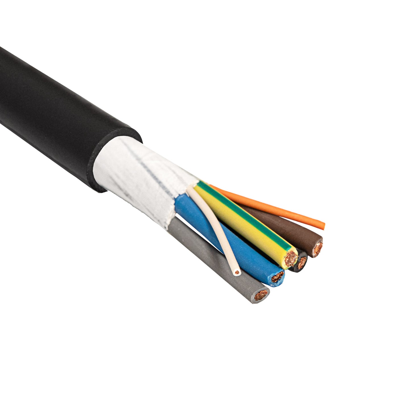 EVC Power Cable Akyga AK-SC-E12 CU 5x6mm² + 2x0.75mm² 3-Phase 32A 450/750V per meter