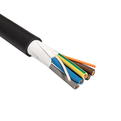 EVC Power Cable Akyga AK-SC-E12 CU 5x6mm² + 2x0.75mm² 3-Phase 32A 450/750V per meter