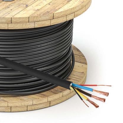EVC tápkábel Akyga AK-SC-E24 CU 3x6mm² + 2x0,75mm² 1 fázisú 32A 450/750V méterenként