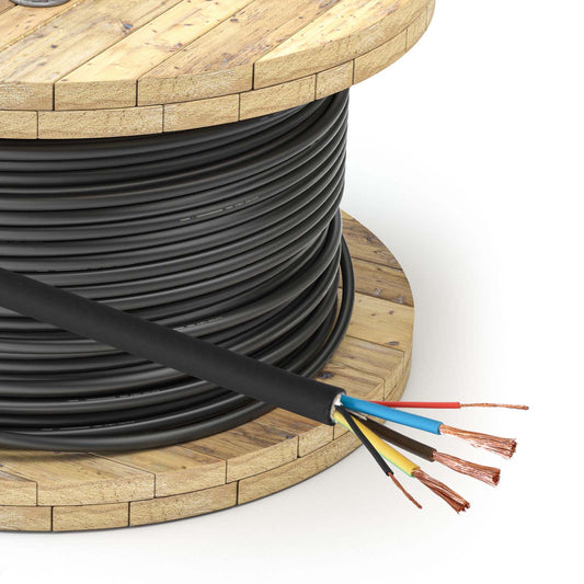 EVC tápkábel Akyga AK-SC-E24 CU 3x6mm² + 2x0,75mm² 1 fázisú 32A 450/750V méterenként