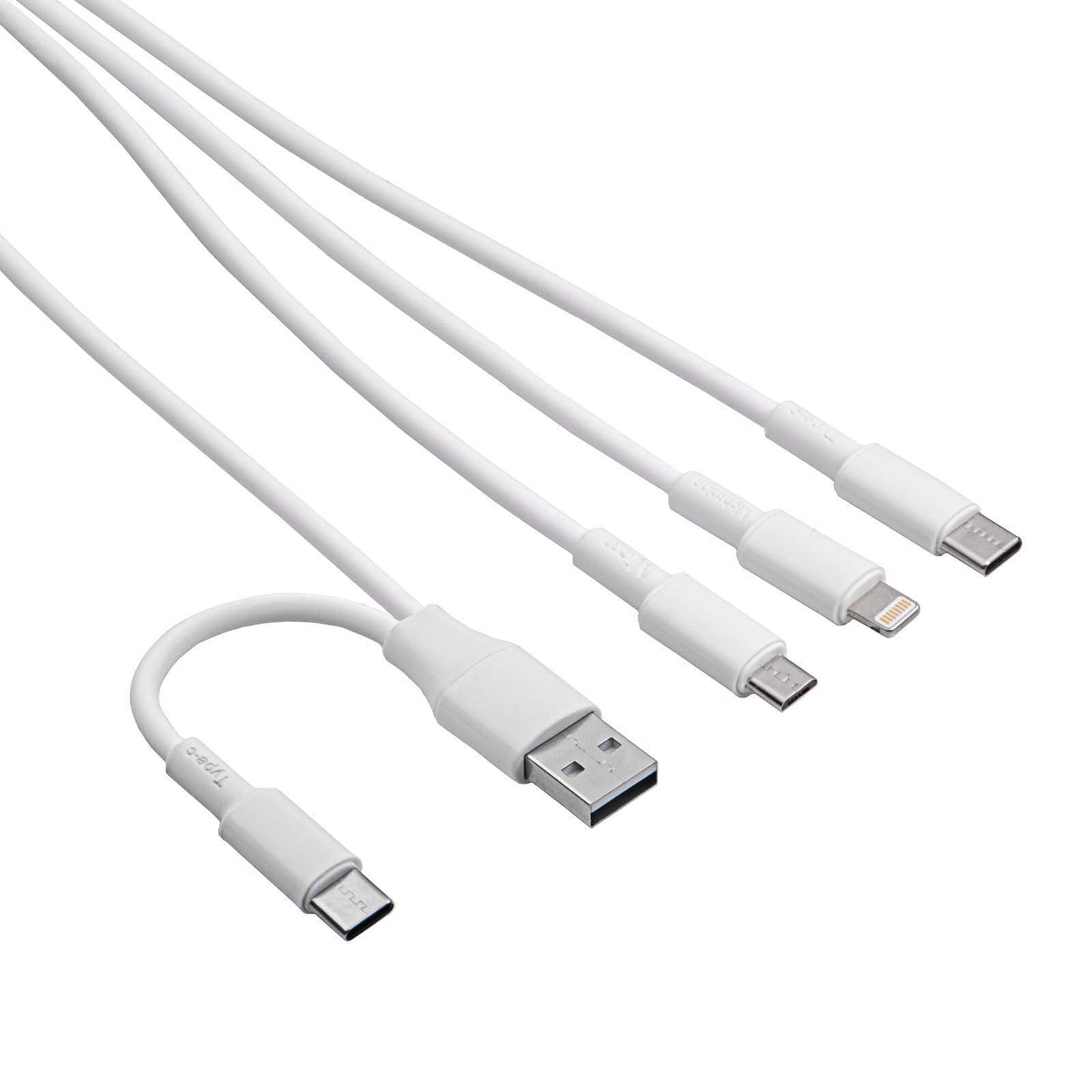 Kábel USB A + USB type C / USB type C + USB Micro B + Lightning 1.2m AK-USB-52