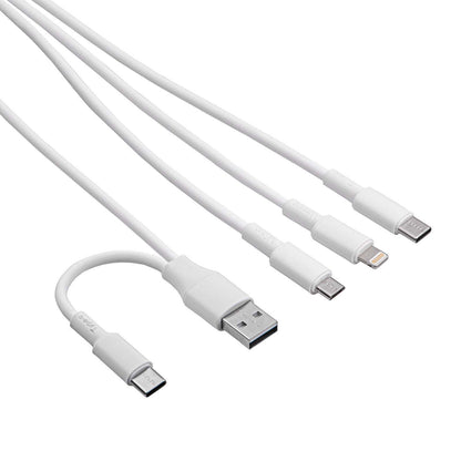 Kábel USB A + USB type C / USB type C + USB Micro B + Lightning 1.2m AK-USB-52