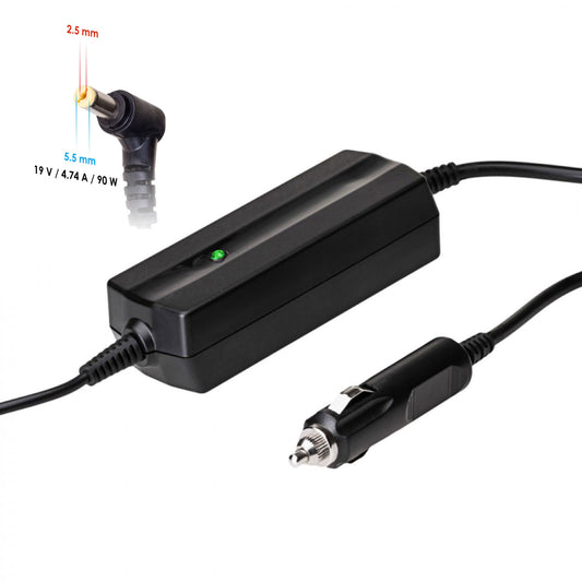 Autós Tápegység AK-ND-36 19V / 4.74A 90W 5.5 x 2.5 mm