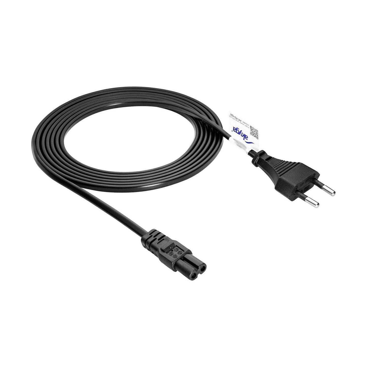 Akyga nyolcas tápkábel IEC C7 3.0m AK-RD-02C, réz