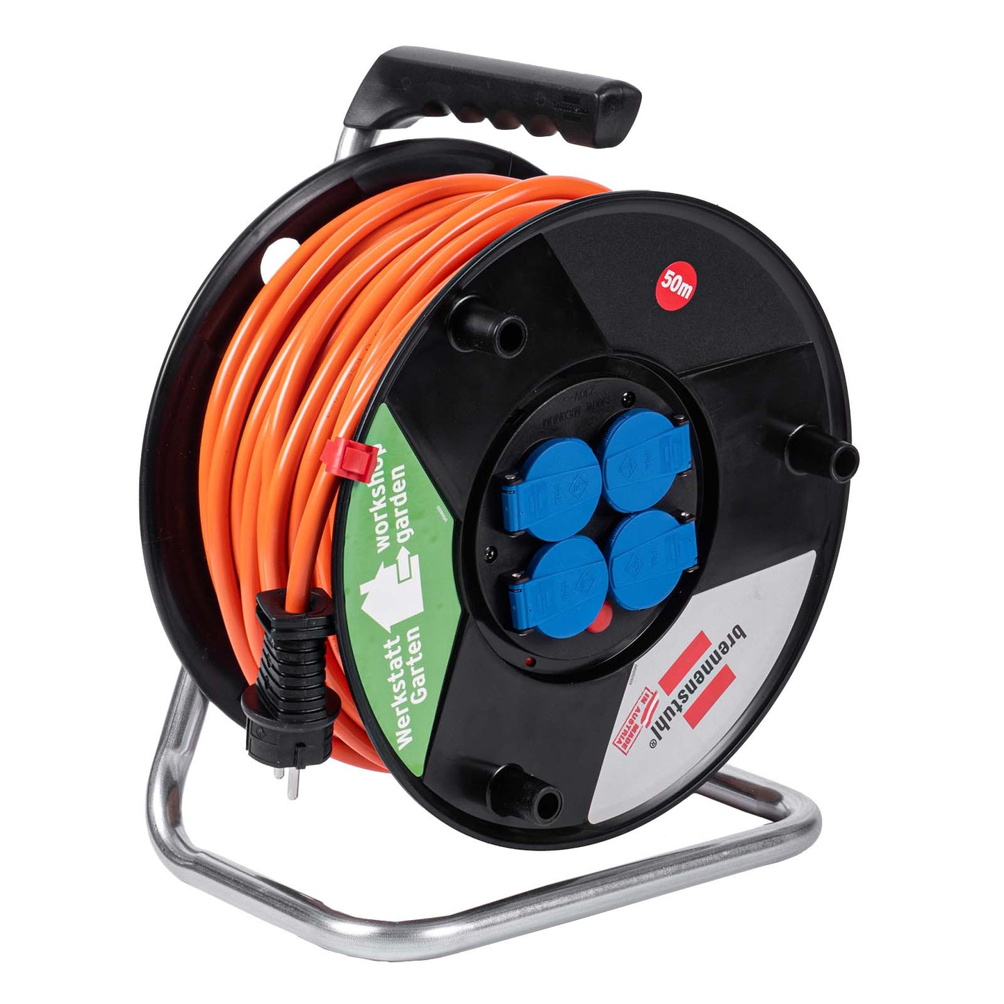 Hosszabbító kábeltekercs Brennenstuhl Akyga AK-CR-06 Fröccsenésálló kábeltartó 4 Socets 3x1.5 mm IP44 60 m