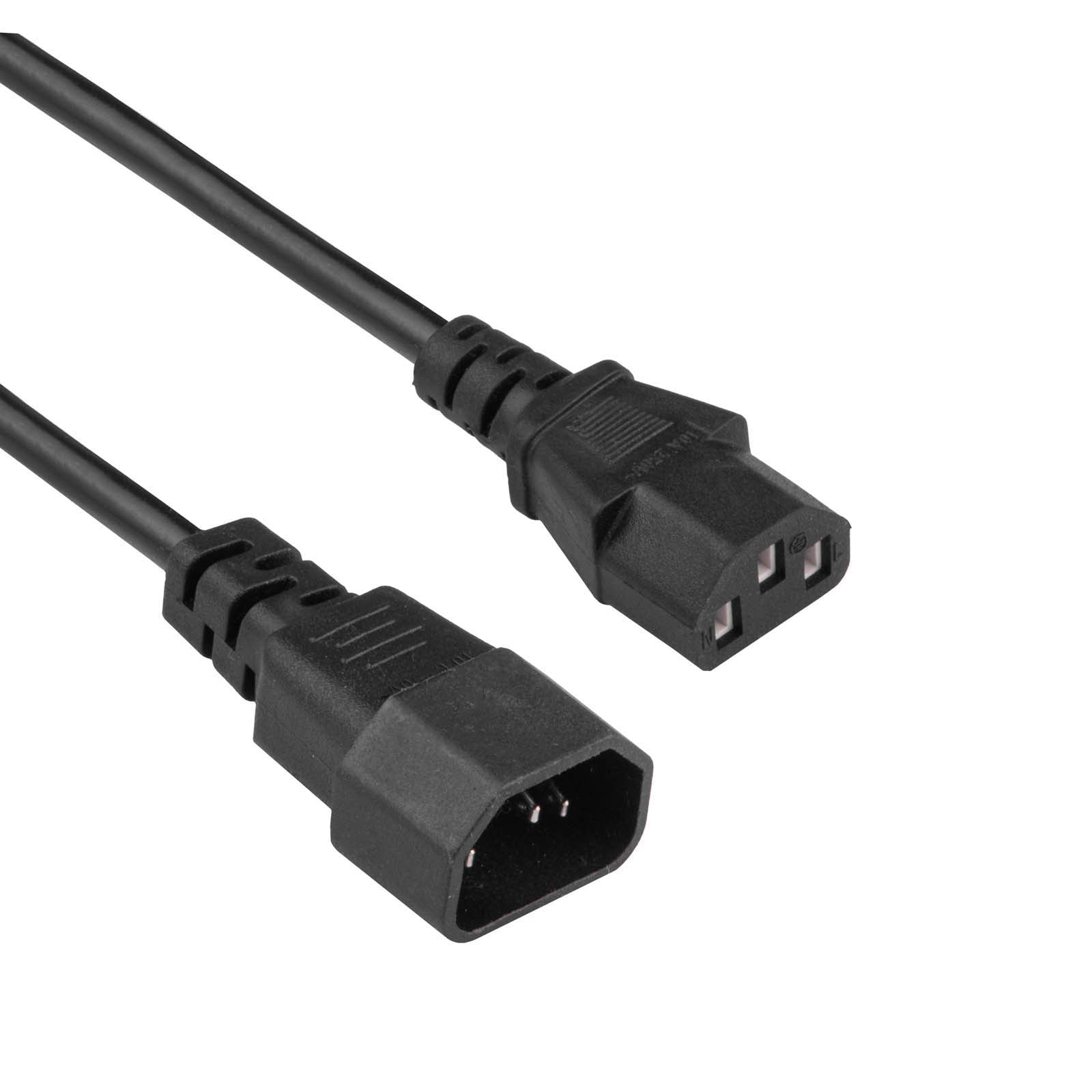 Akyga Extension tápkábel IEC C13 / C14 0.5m AK-PC-14A