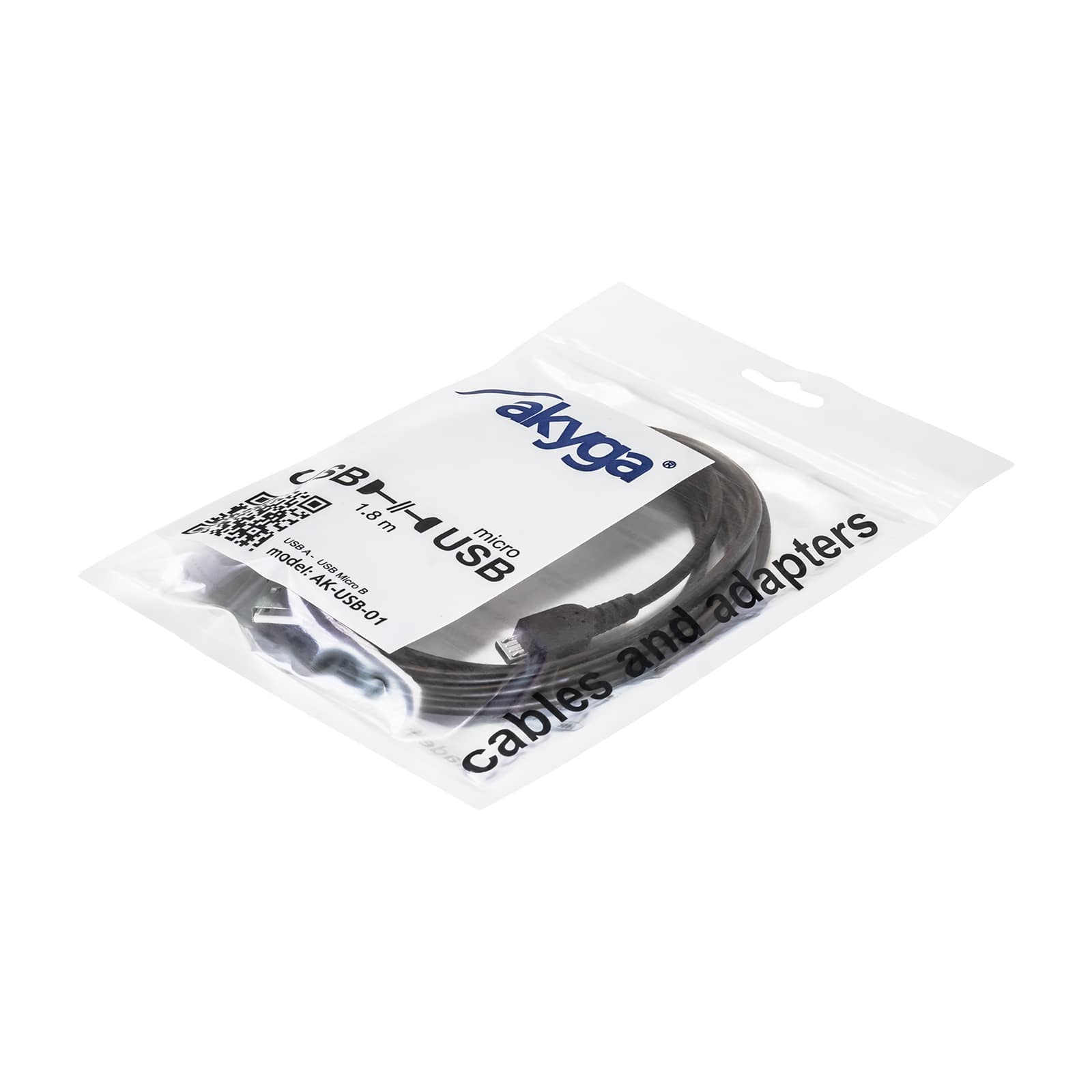 Akyga Kábel USB A-MicroB 1.8m AK-USB-01