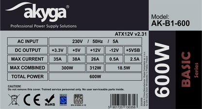 Tápegység ATX AK-B1-600 600W