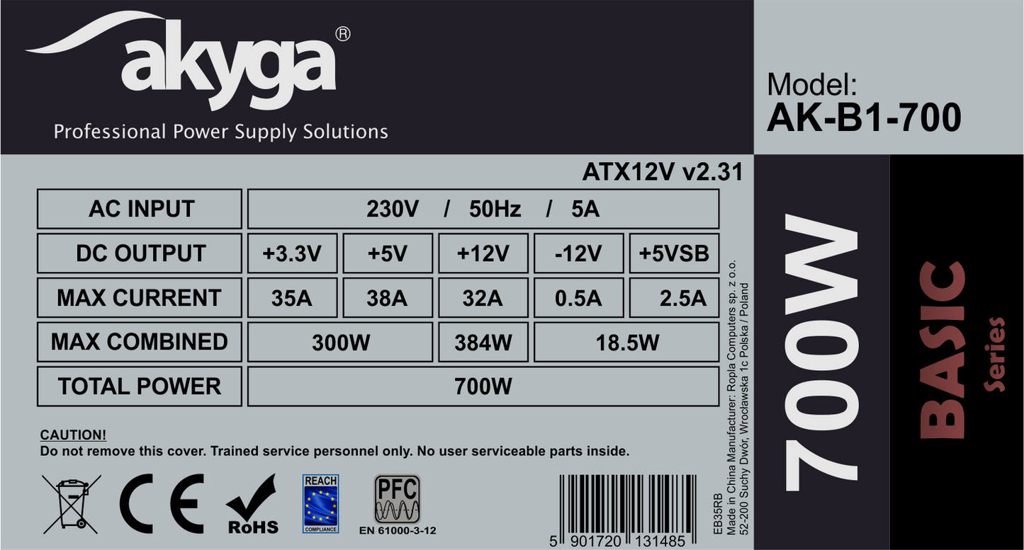 Tápegység ATX AK-B1-700 700W