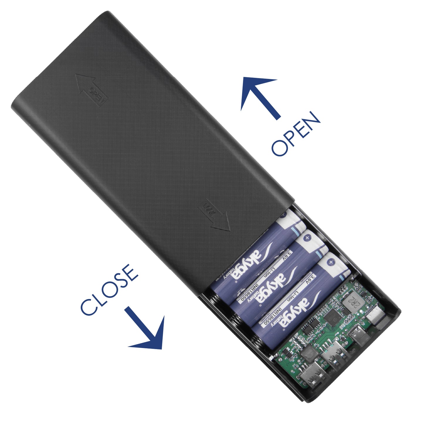 Power Bank tok AK-BC-05 12x Li-Ion 18650 vezeték nélküli töltő QIQC4+ PD 22,5 W