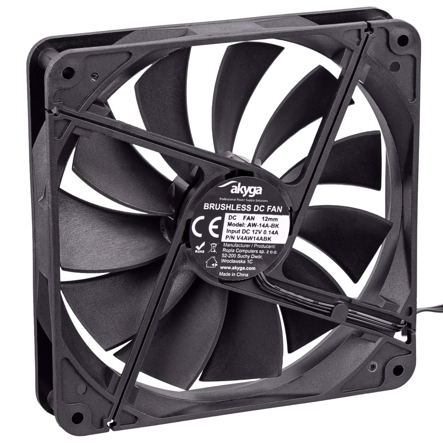 Fan 140mm MOLEX fekete AW-14A-BK