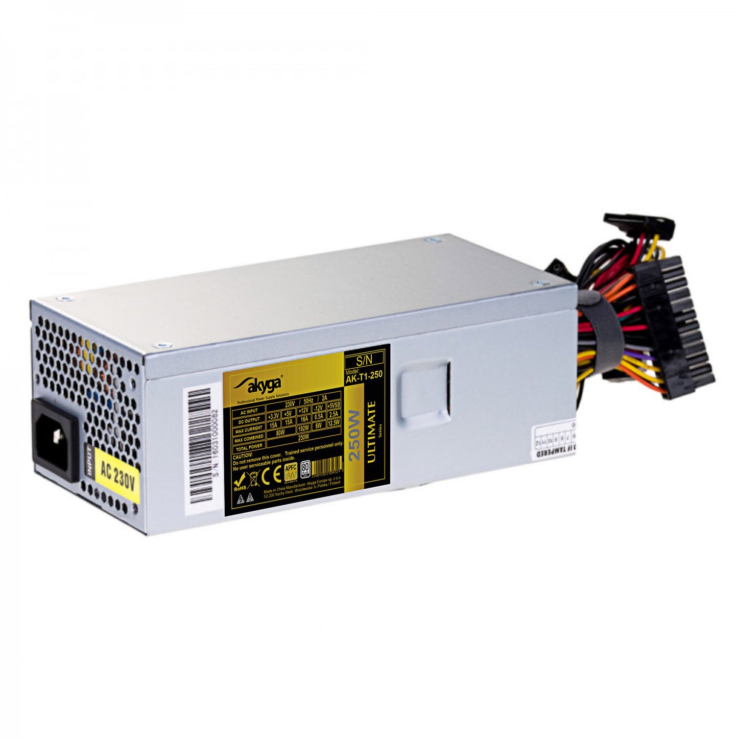 Tápegység TFX AK-T1-250 250W 80+ Gold